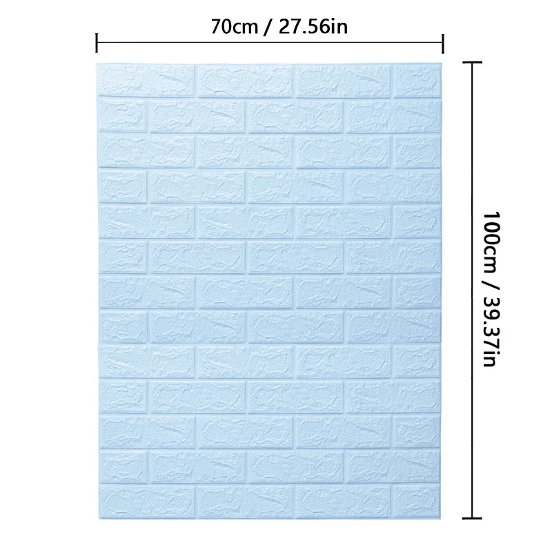 70cm*1m  3D Brick Pattern Wall Sticker Self-Adhesive Panel