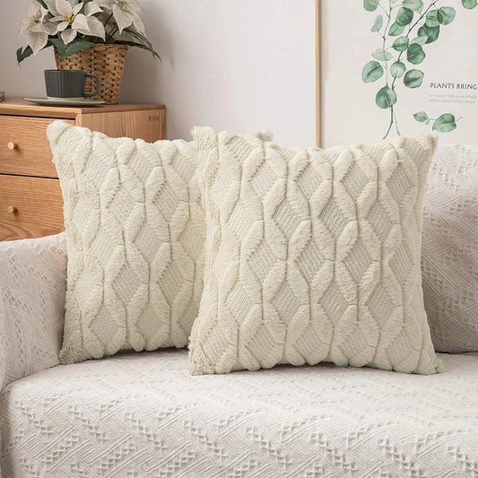 Plush Pillow Cover Nordic Cushion Cover for Sofa Living Room