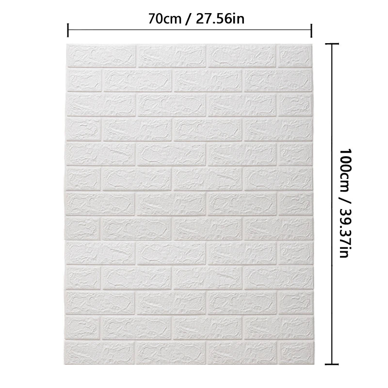 70cm*1m  3D Brick Pattern Wall Sticker Self-Adhesive Panel