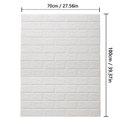 70cm*1m  3D Brick Pattern Wall Sticker Self-Adhesive Panel