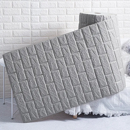 70cm*1m  3D Brick Pattern Wall Sticker Self-Adhesive Panel