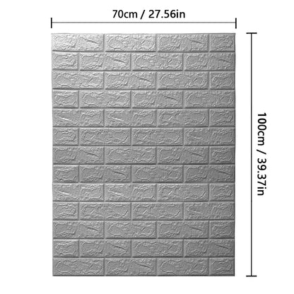 70cm*1m  3D Brick Pattern Wall Sticker Self-Adhesive Panel