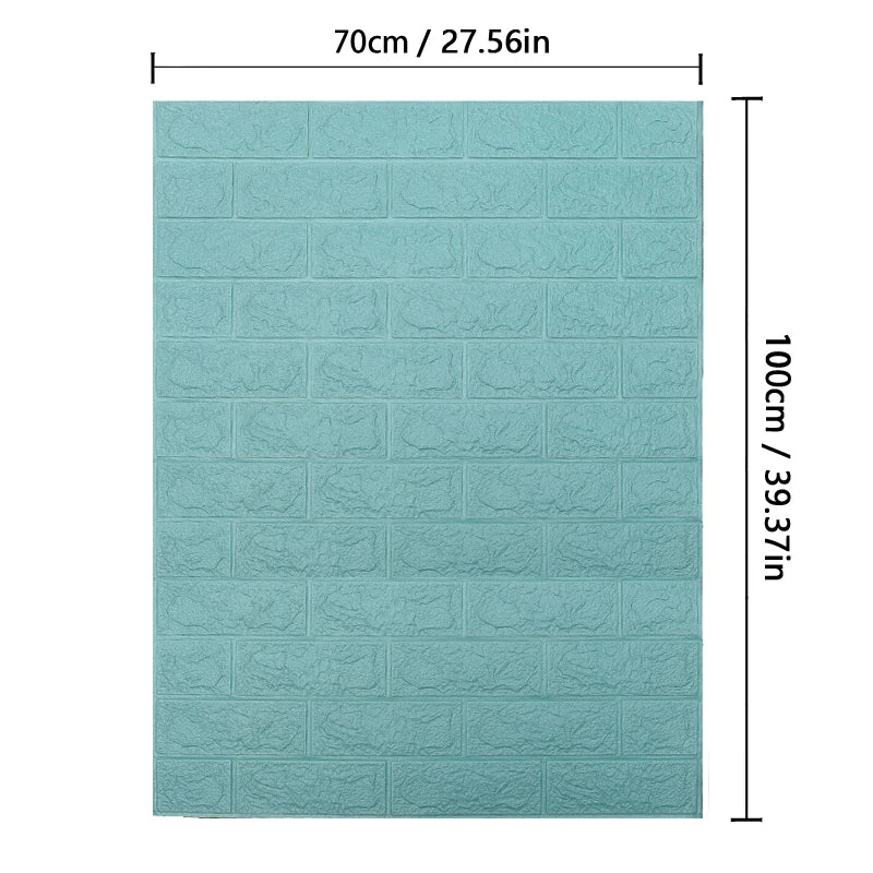 70cm*1m  3D Brick Pattern Wall Sticker Self-Adhesive Panel